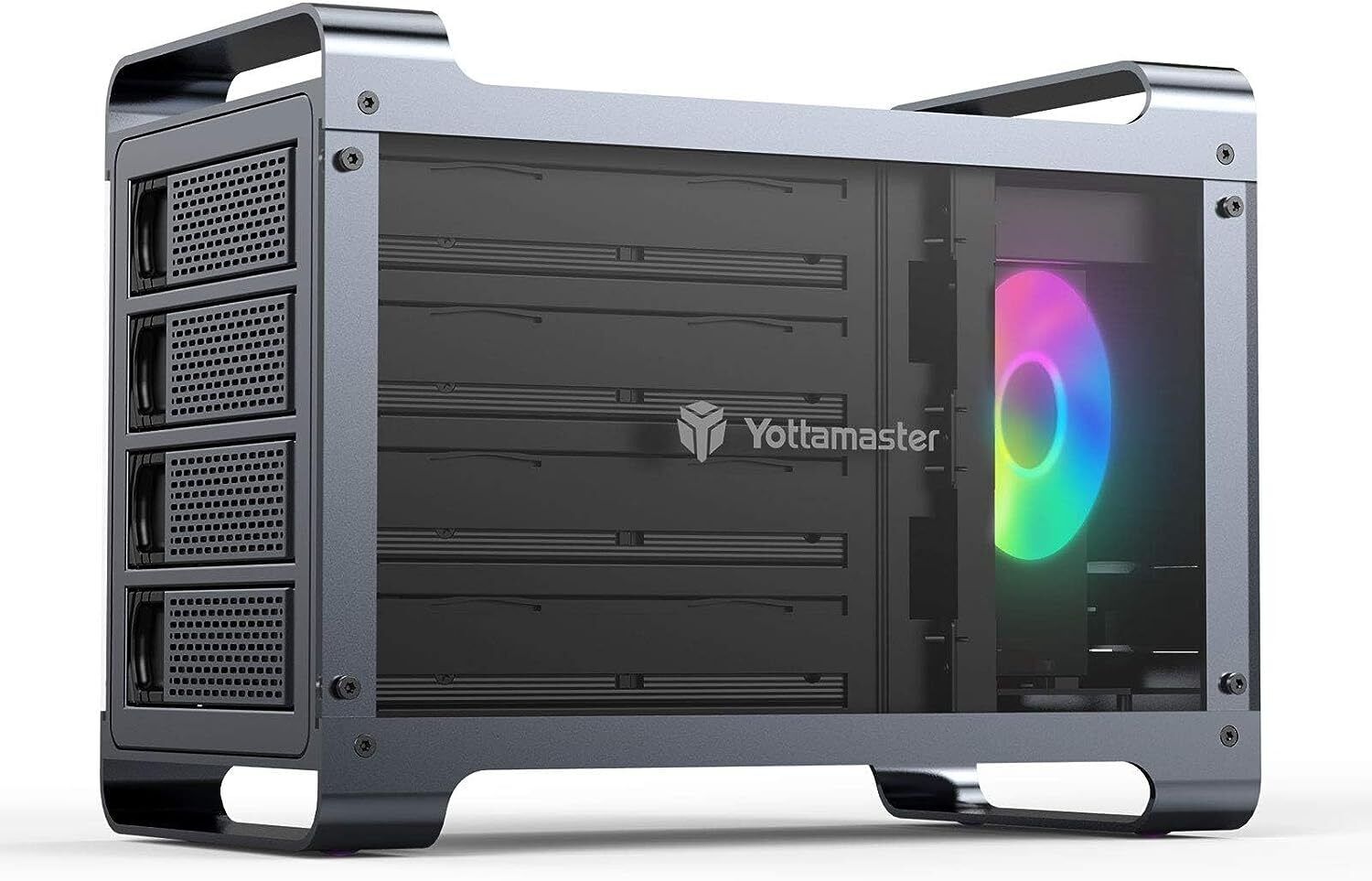 Yottamaster 4Bay RAID RGB Hard Drive Enclosure Type B Fr 2.5\'\' 3.5\
