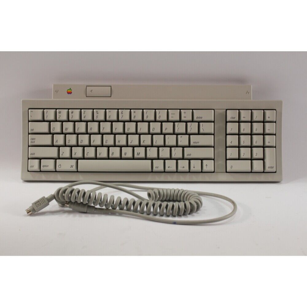 Vintage Apple II M0487 Keyboard with ADB Cable - Tested - Very Good Condition