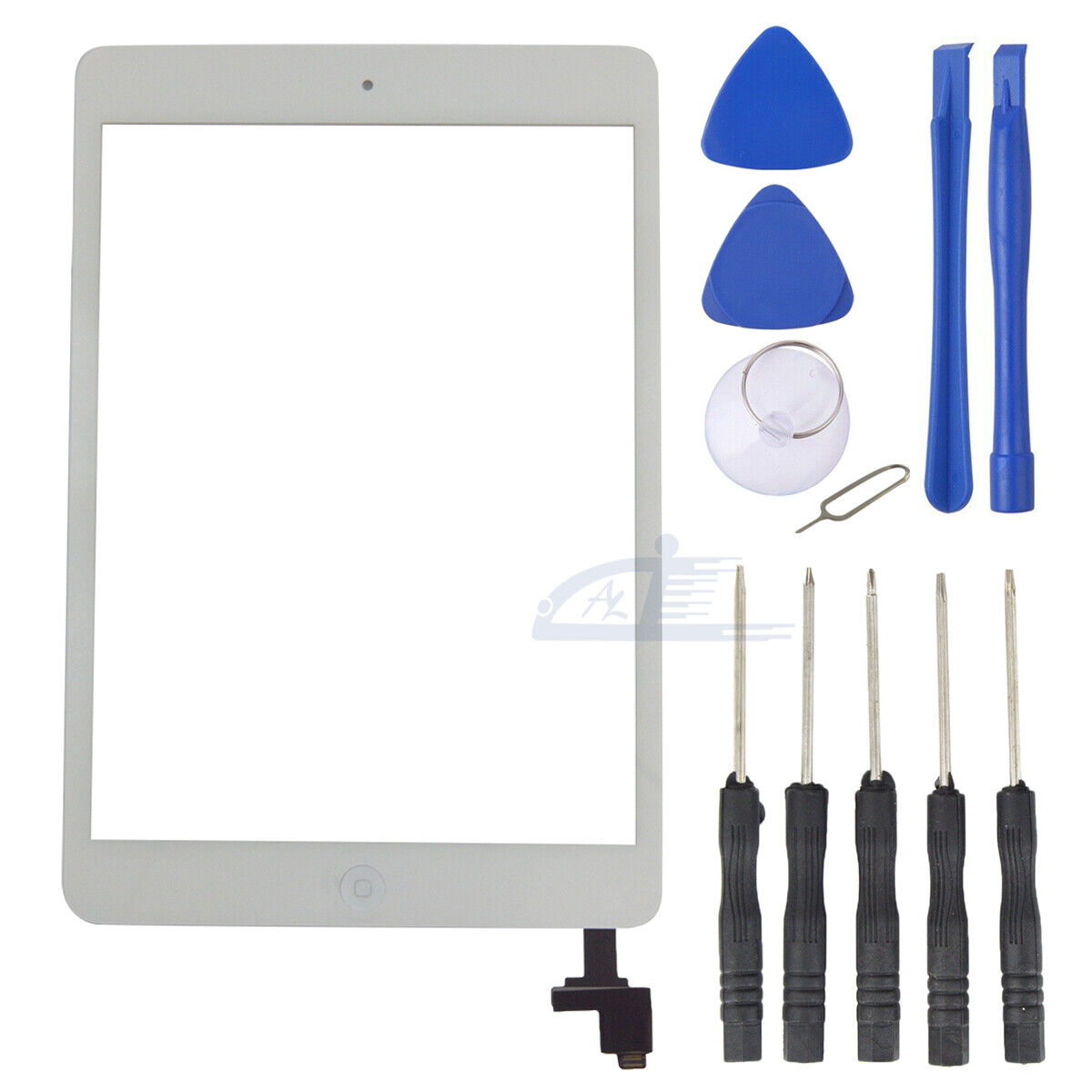 For iPad Mini 1 2 Touch Screen Glass Digitizer Replacement+ IC Chip +Home Button
