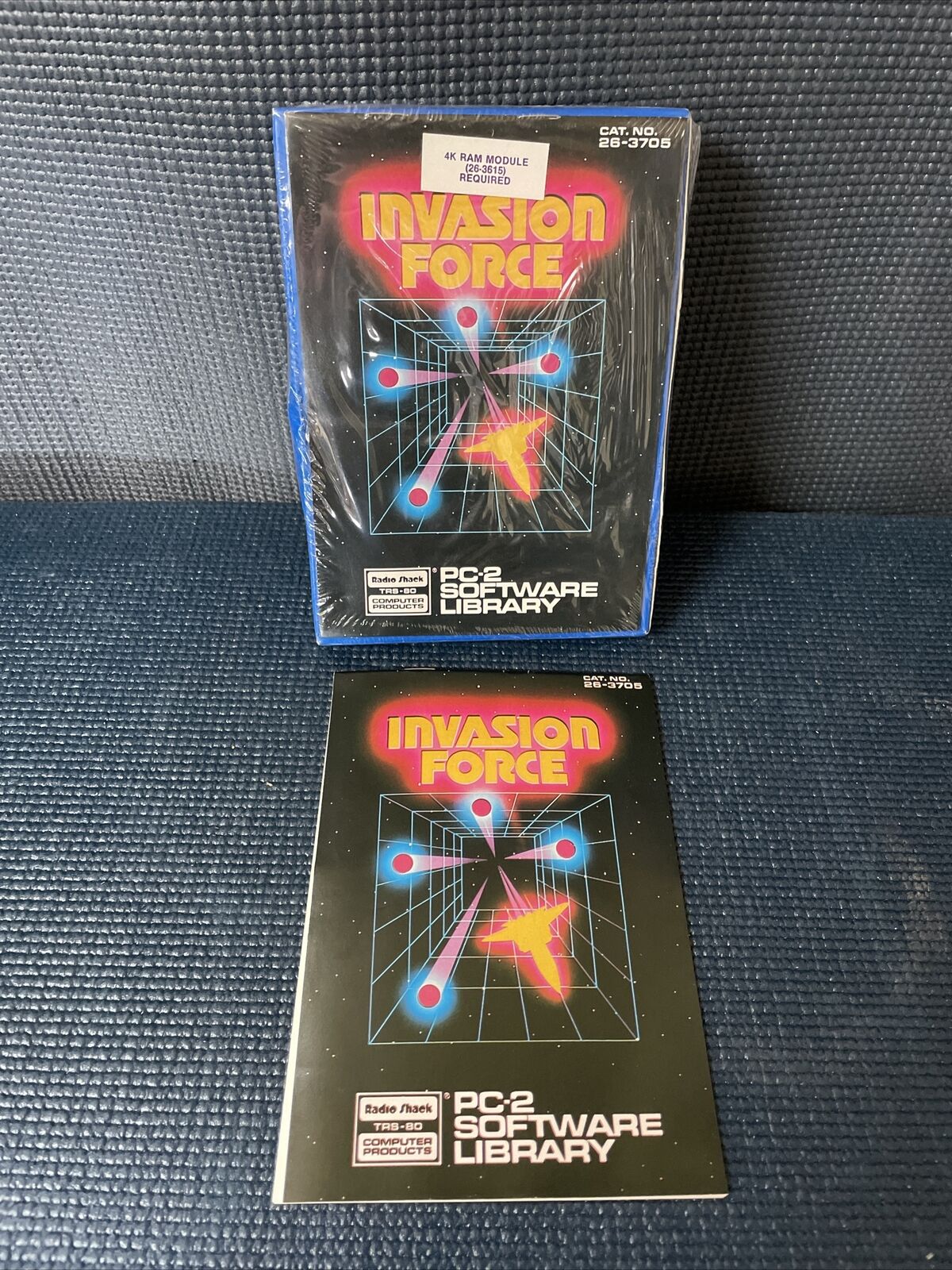 Sealed Invasion Force Video Game Radio Shack TRS-80 PC-2 NOS + Rare extra Manual