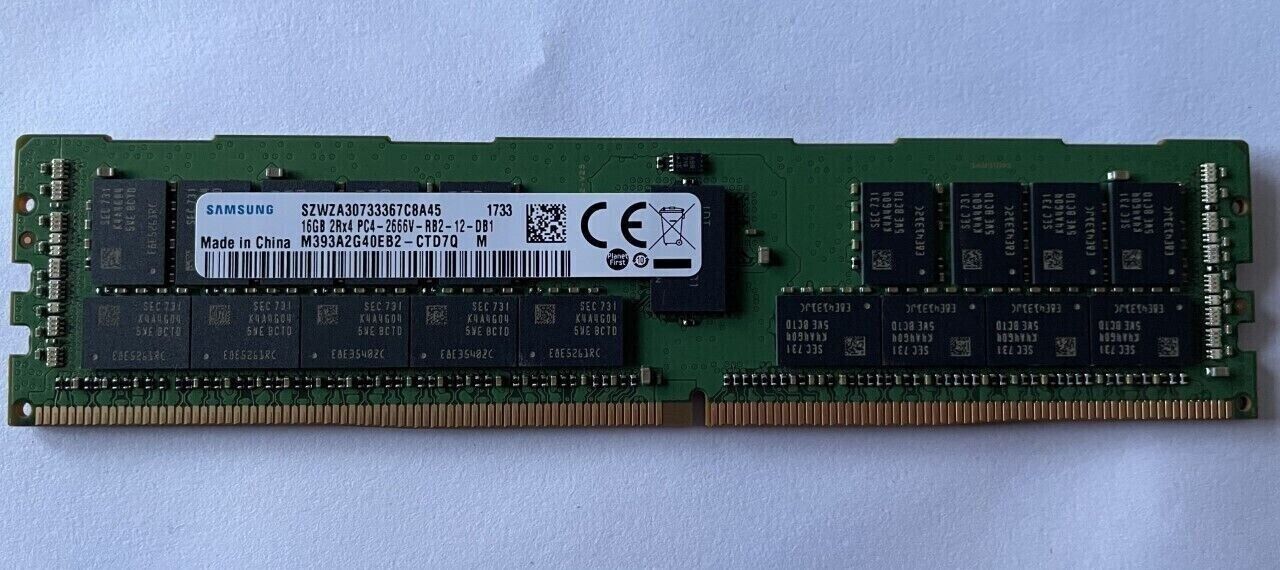 16GB Samsung (1x16GB) M393A2G40B2 DDR4 PC4-2666V-RB2 -12-DB1 Desktop Memory