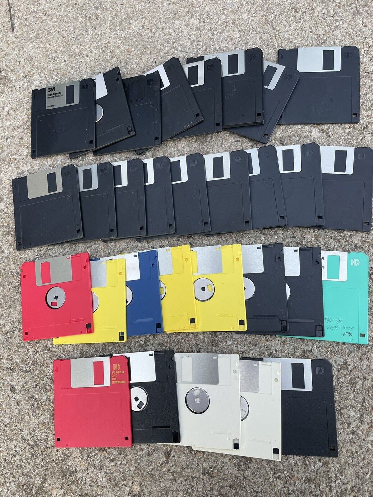 Vintage Lot of 31 Used Computer Floppy Discs