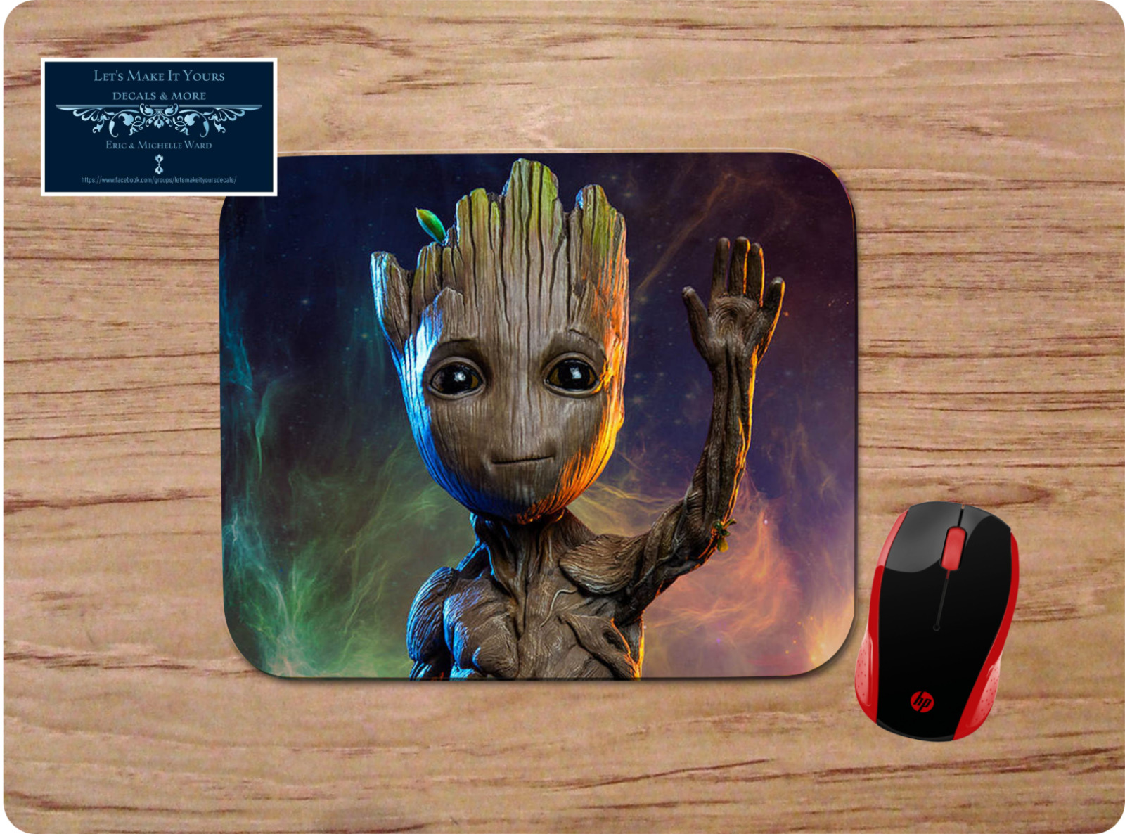BABY GROOT GUARDIANS OF THE GALAXY INSPIRED MOUSE PAD DESK MAT CUSTOM MADE USA