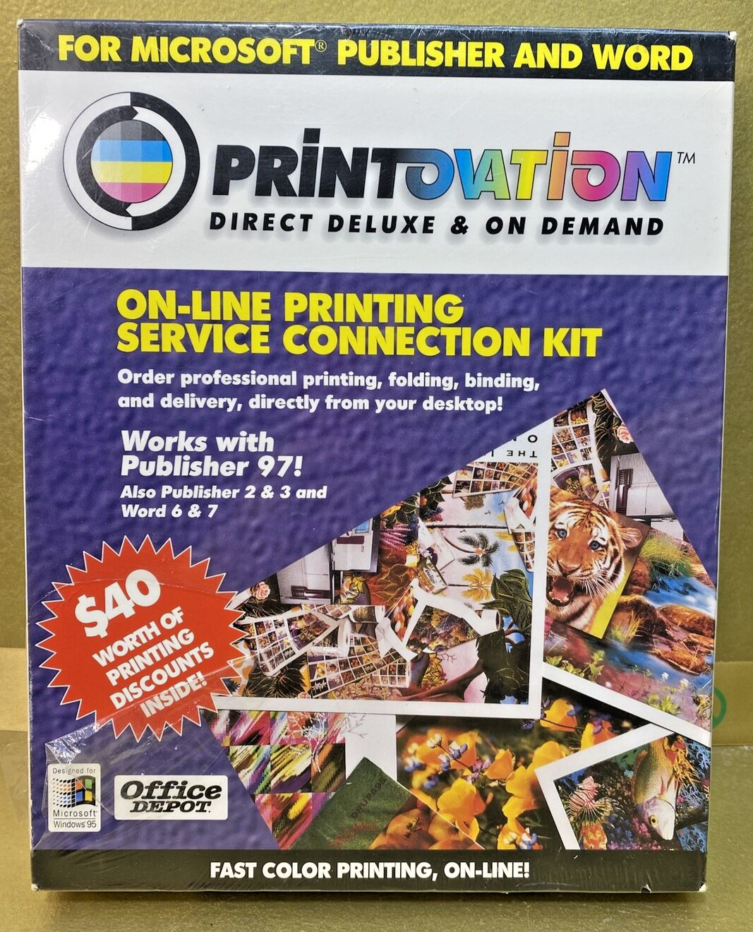 Vintage 1996 Printovation Printing Computer Software Sealed Microsoft Office