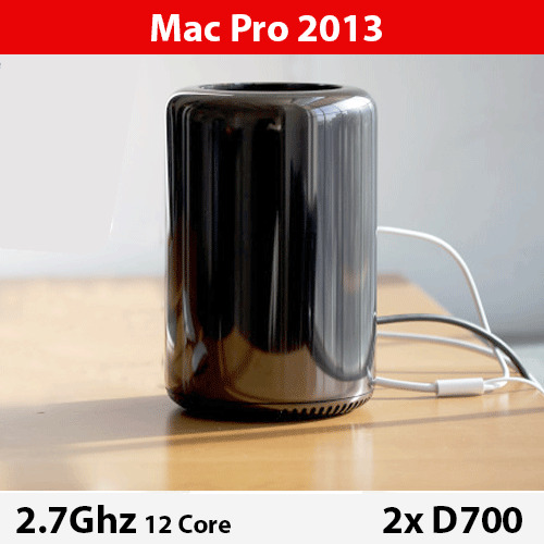 Mac Pro 6,1  2013 | 2.7GHz 12-Cores | Dual D700 | 64GB RAM | 512GB PCIe Flash