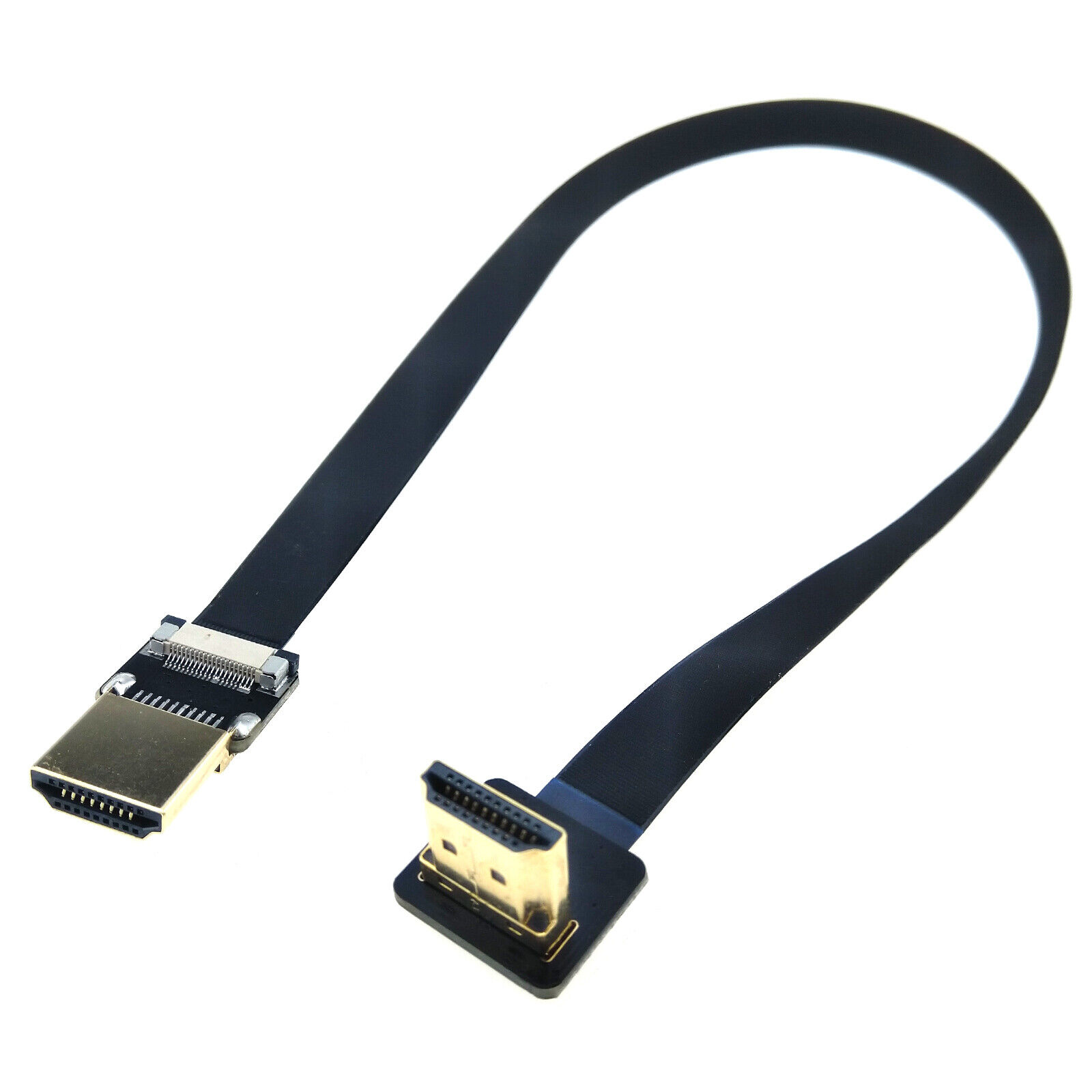 4K HDMI Flex Cable Right Angle to Standard Drone Camera Flat Wire 40cm Male Plug