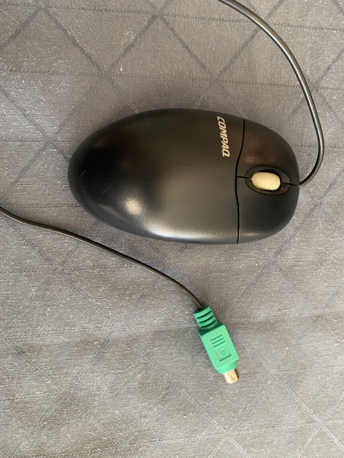 Vintage Compaq HP 5188-2465 Scroll Wheel PS/2 Ball Mouse