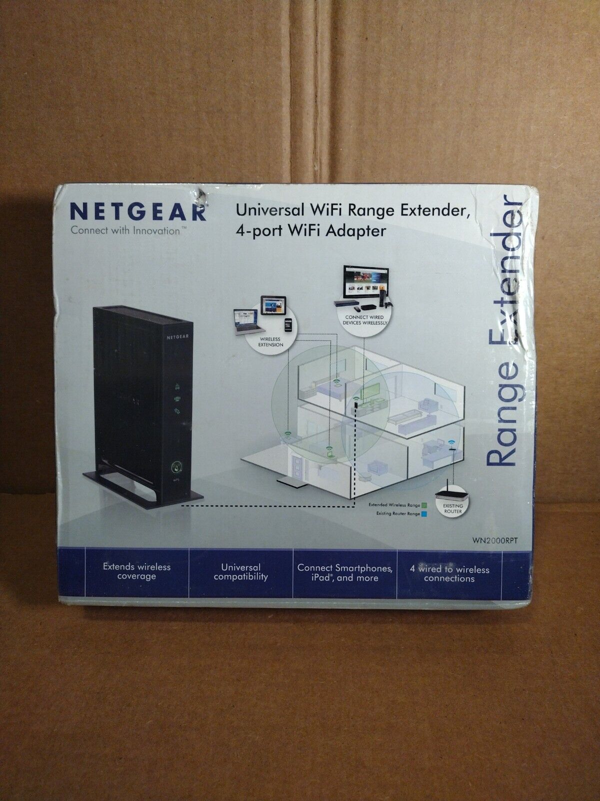 New Netgear Universal WiFi Range Extender WN2000RPT