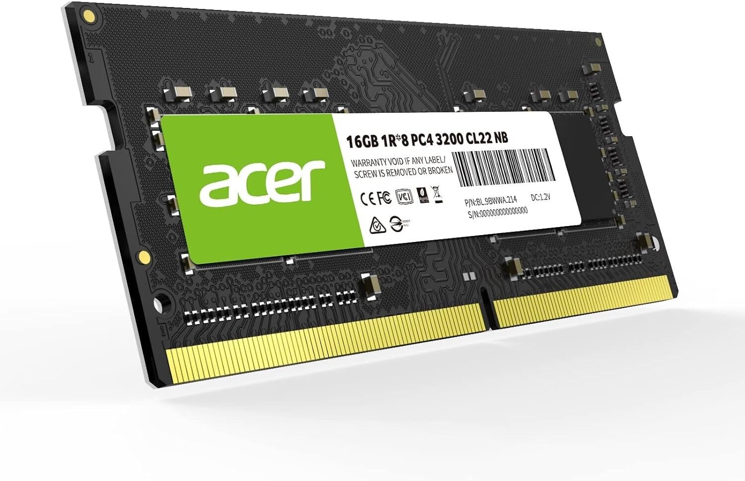 Acer SD100 16GB Single RAM 3200 Mhz DDR4 CL22 1.2V Laptop Computer Memory - BL.9