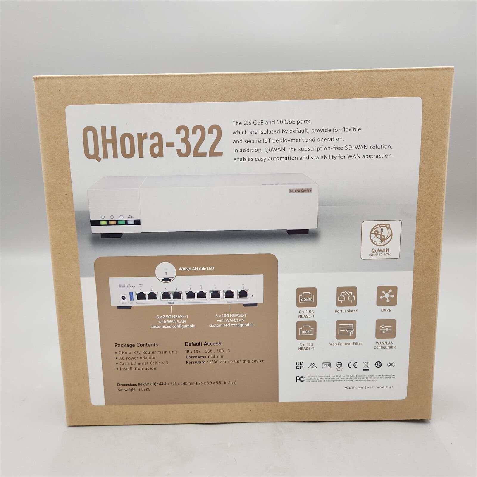 -NEW- QNAP QHora QHora-322 Ethernet Wireless Router [QHora-322]