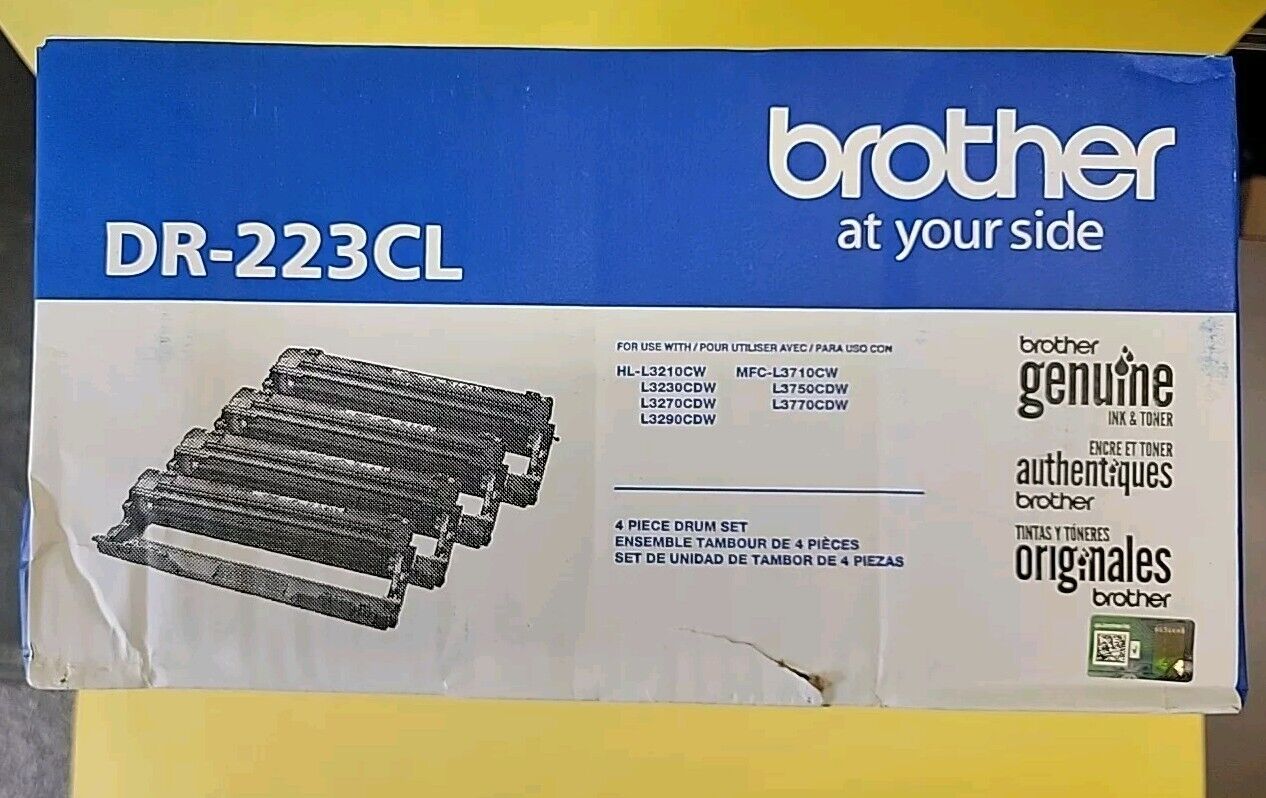 Brother Genuine DR-223CL 4 Piece Drum Unit *OPEN BOX* *DESCRIPTION*