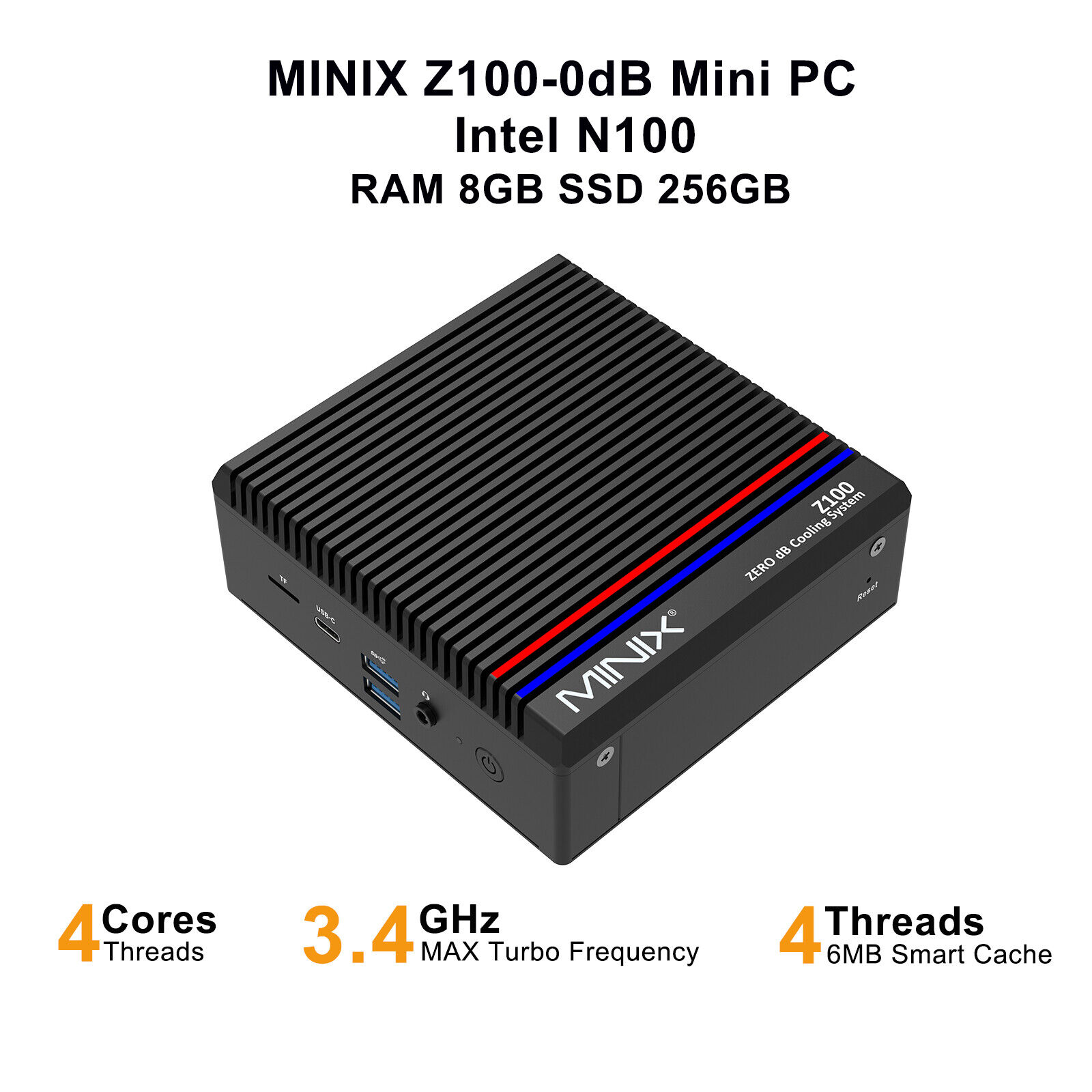 MINIX Z100-0dB Intel N100 Office Gaming Mini PC Official Genuine Windows System