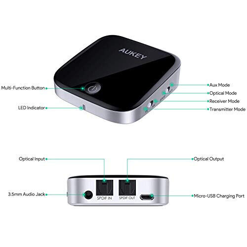 AUKEY Bluetooth Receiver V4.1 Wireless Audio Music Adapter BR-02