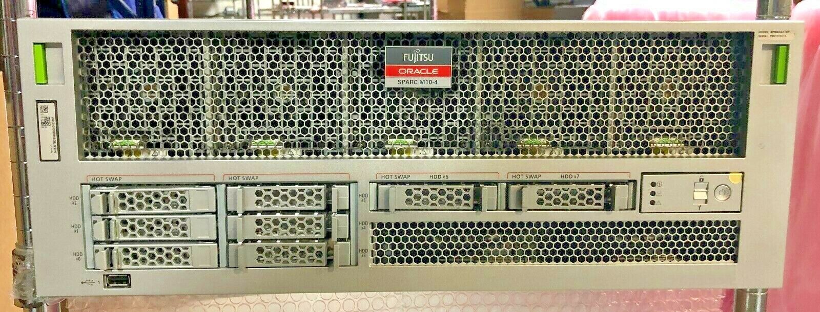 Sun Oracle Fujitsu M10-4 4 x 3.4Ghz 64-Core  1TB RAM  8 x 600GB Internal Tested 