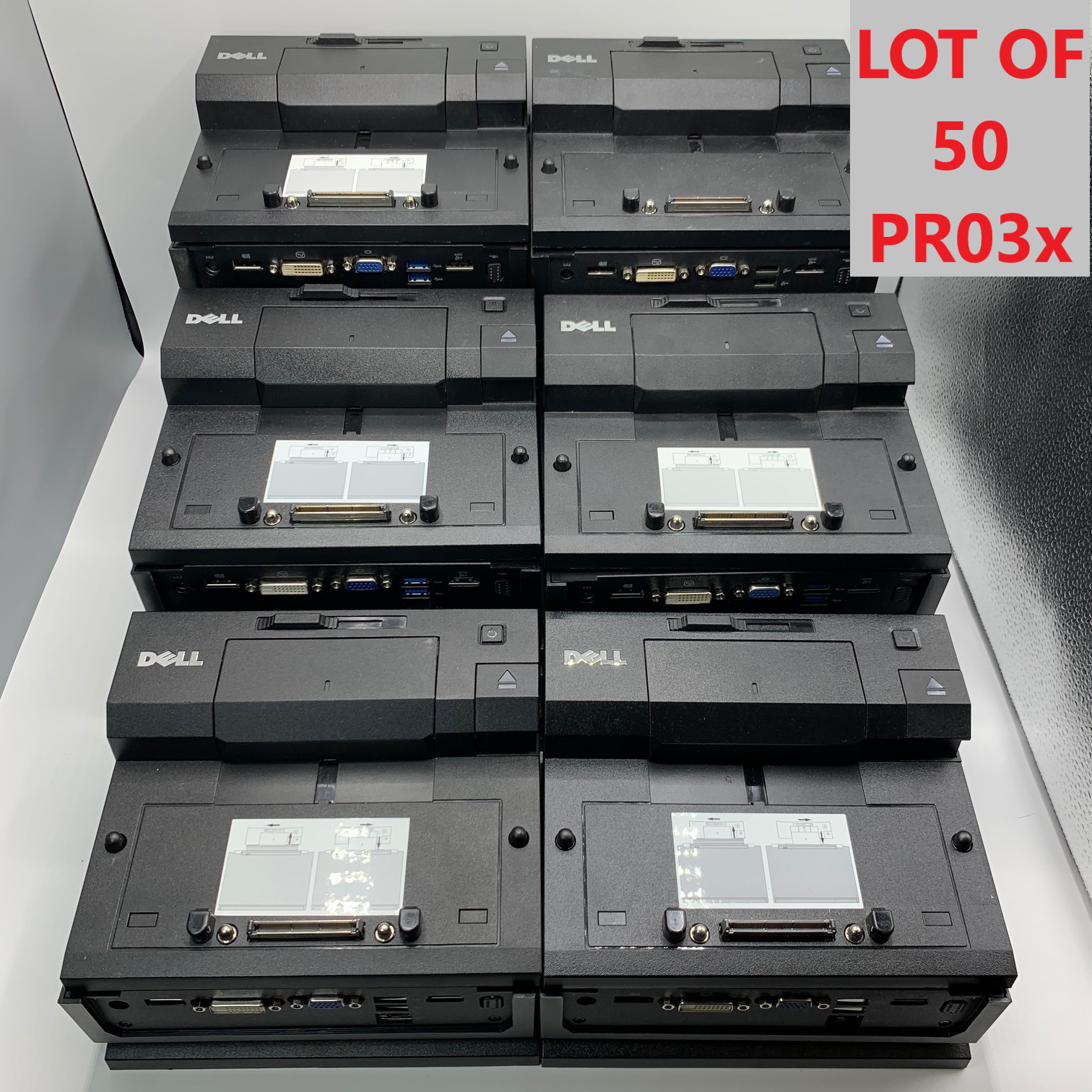 Lot of 50 Dell PR03X E-Port II Docking Station E6220, E6330, E6400, E6440, E6500