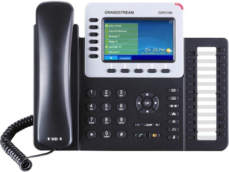 GRANDSTREAM GXP2160: 6 Line HD IP Phone w/ Color Display - VoIP - 