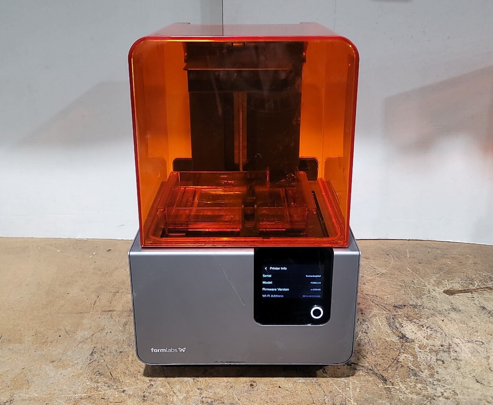 Power Tested Formlabs Form 2 Desktop Stereolithography SLA Resin 3D Printer