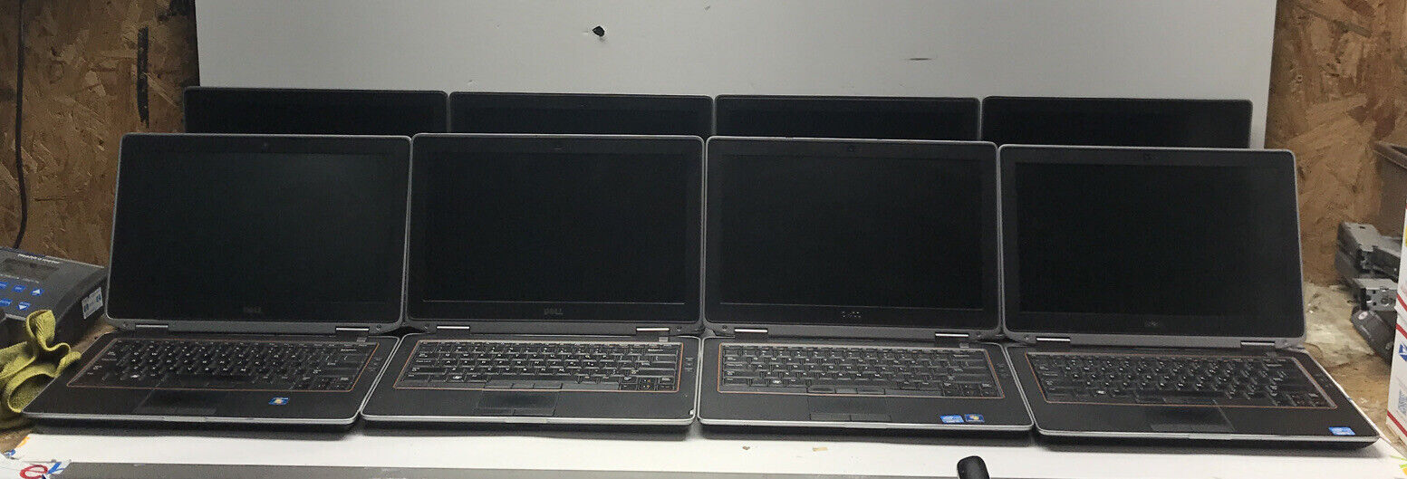 (LOT OF 8)DELL LATITUDE E6320 INTEL I5-2540M 2.60GHZ 4GB RAM NO HDD Boot to BIOS