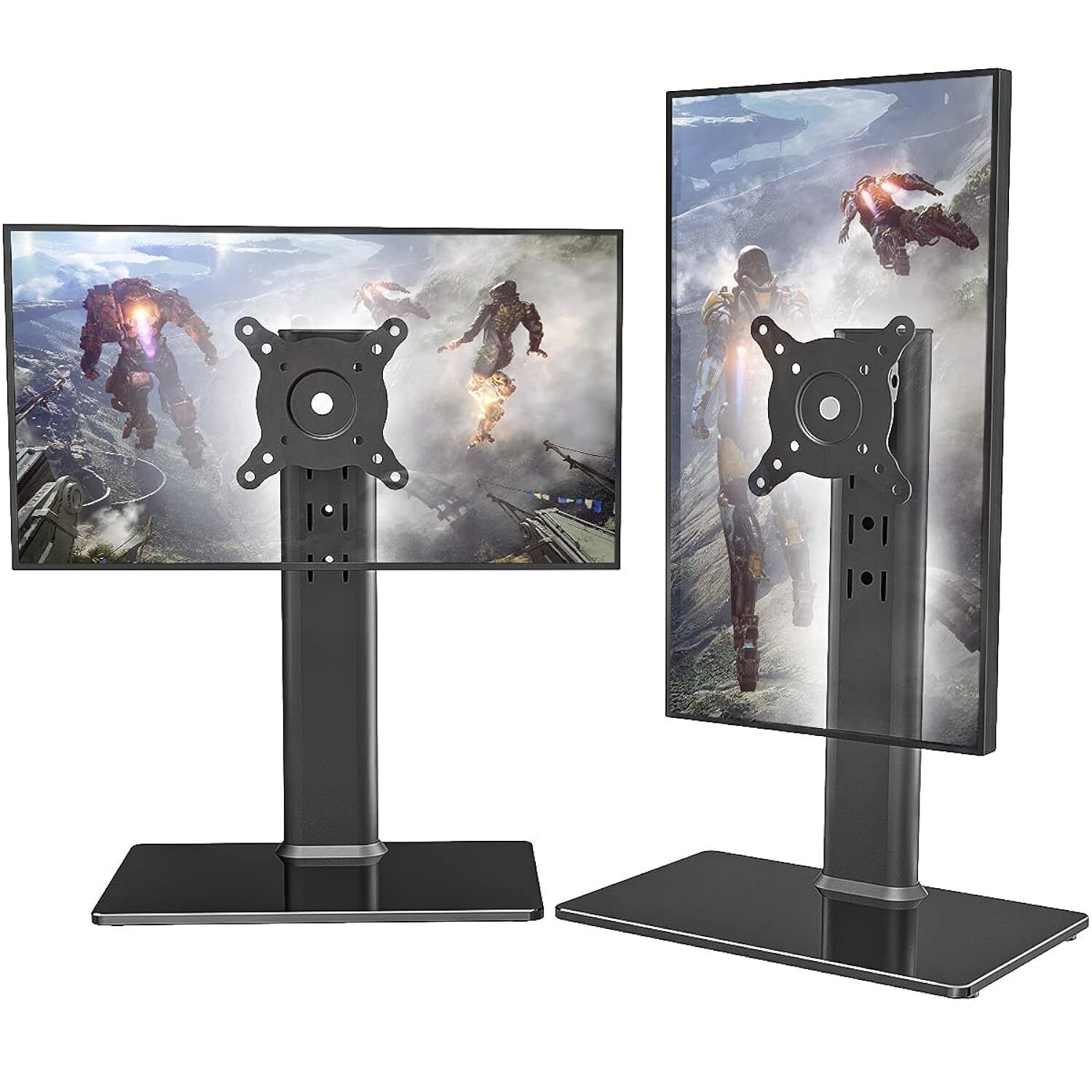 2 Pack Single Lcd Computer Monitor Free-Standing Desk Stand Riser For 13 Inch