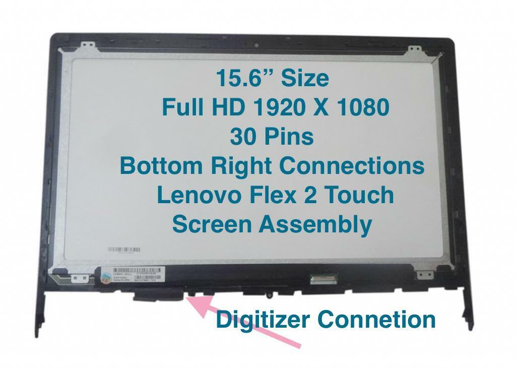 Lenovo Flex 2 15 15D 5941826 LCD Touch Screen Digitizer Assembly Bezel 20405