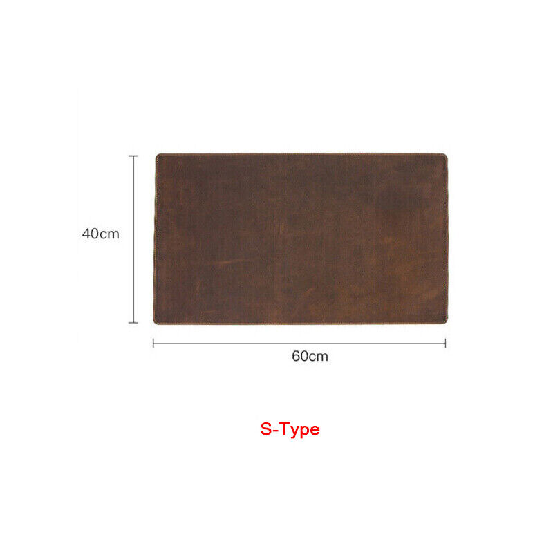 Large Genuine Leather Office Desk Mat Pad Non-Slip Keyboard Mouse Laptop Pad New