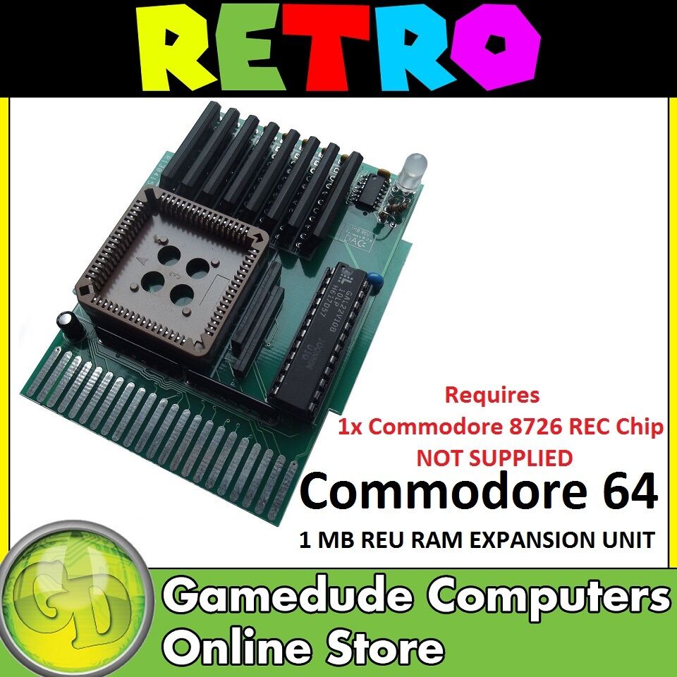 Commodore 64 1 MB REU RAM EXPANSION UNIT - 1MB 1750/1764 CLONE -[F03]