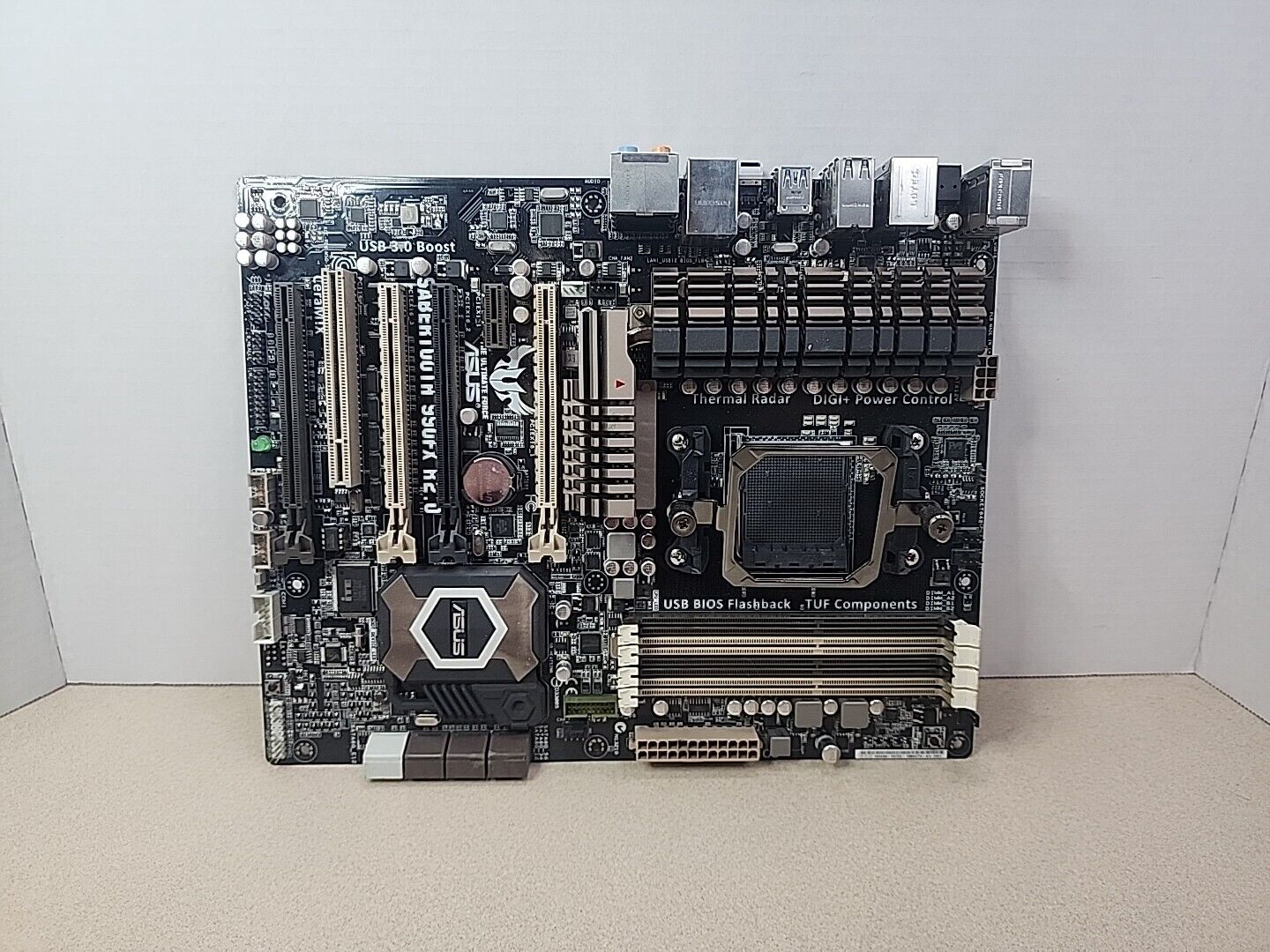 ASUS Sabertooth 990FX R2.0 AM3+ DDR3 ATX Motherboard (Untested)