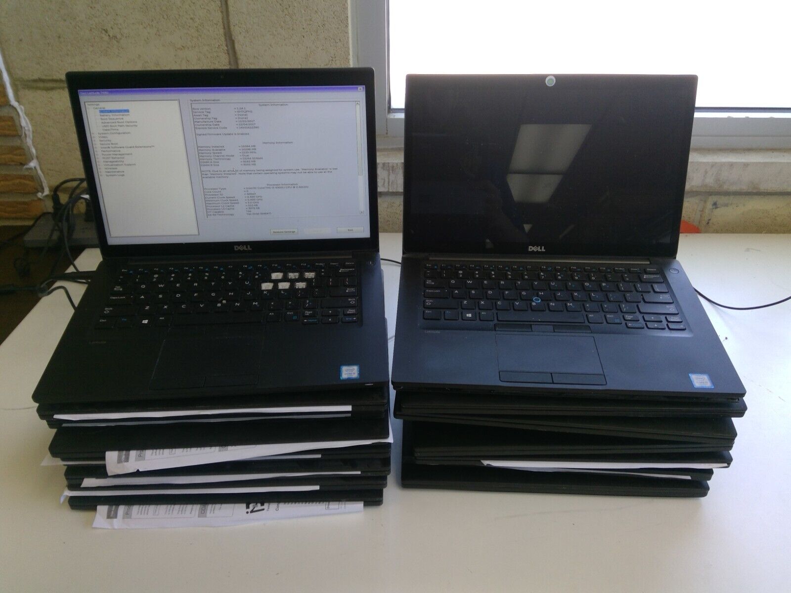 Lot of 16 DELL LATITUDE 7480 Laptops INTEL i5 6th 7th Gen *For Parts or Repair*