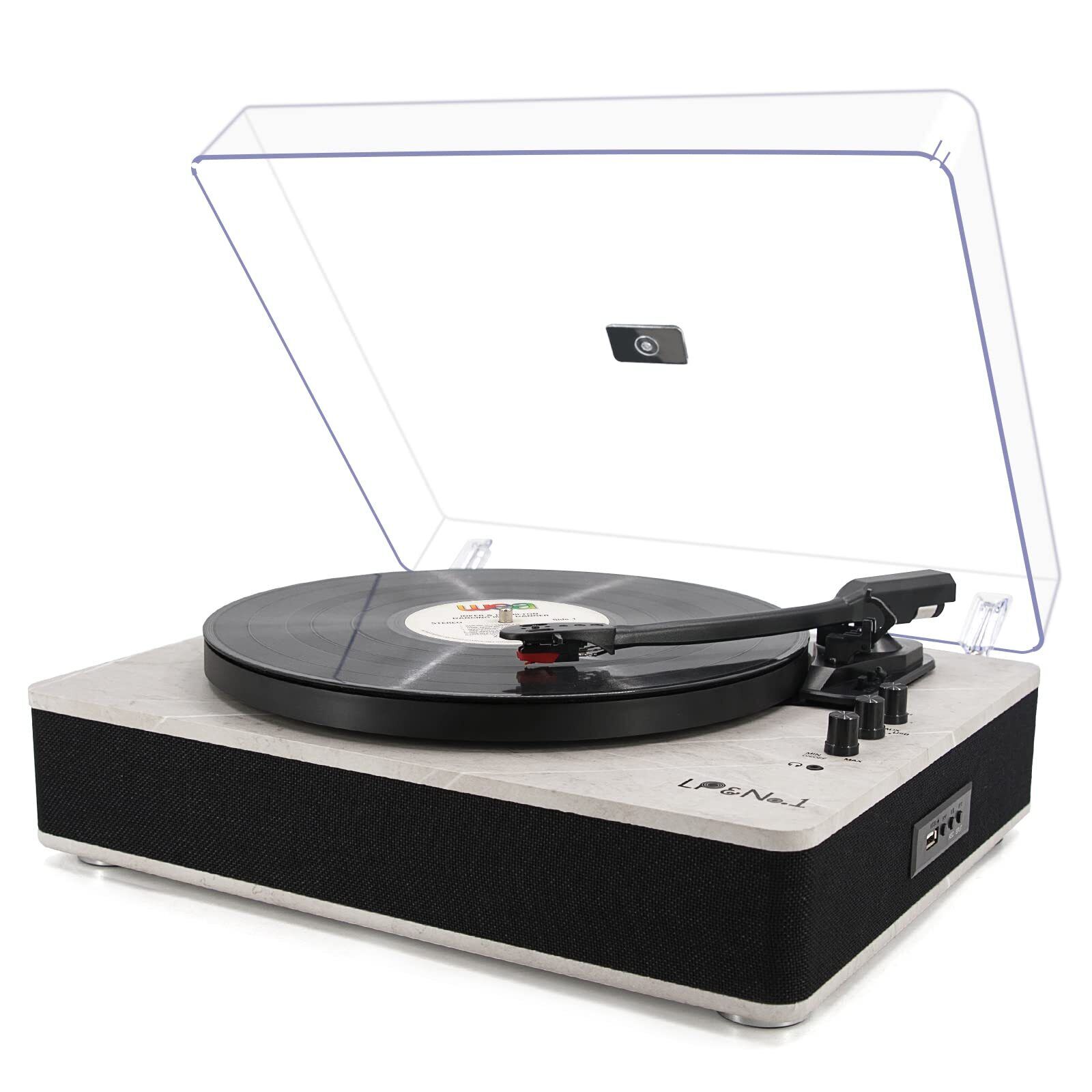 Record Player wirelessTurntable with Built-in Speakers and USB Play&Recording...