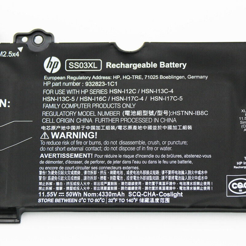 Genuine SS03XL Battery For HP ZBook 14U G5 EliteBook 840 G5 G6 730 735 740 50WH