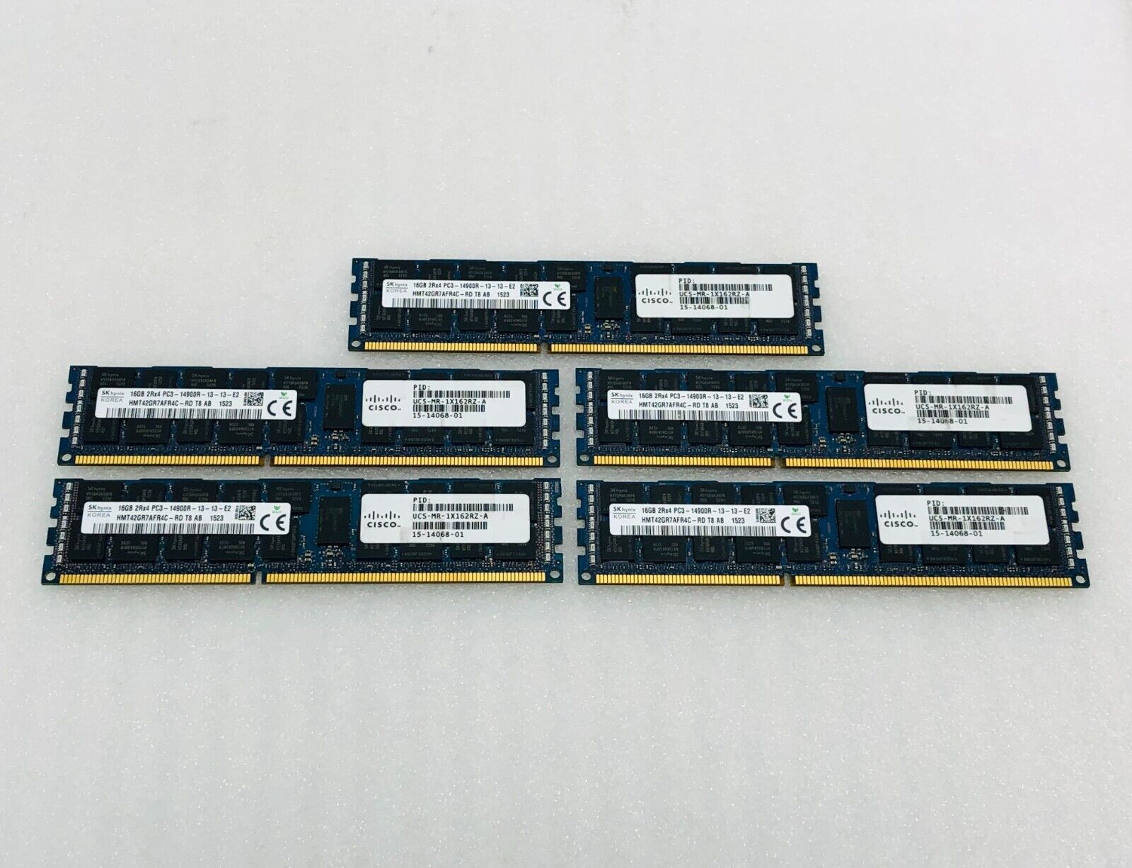 LOT OF 5 SK HYNIX HMT42GR7AFR4C-RD 80GB (5x16GB) 2RX4 PC3-14900R SERVER MEMORY