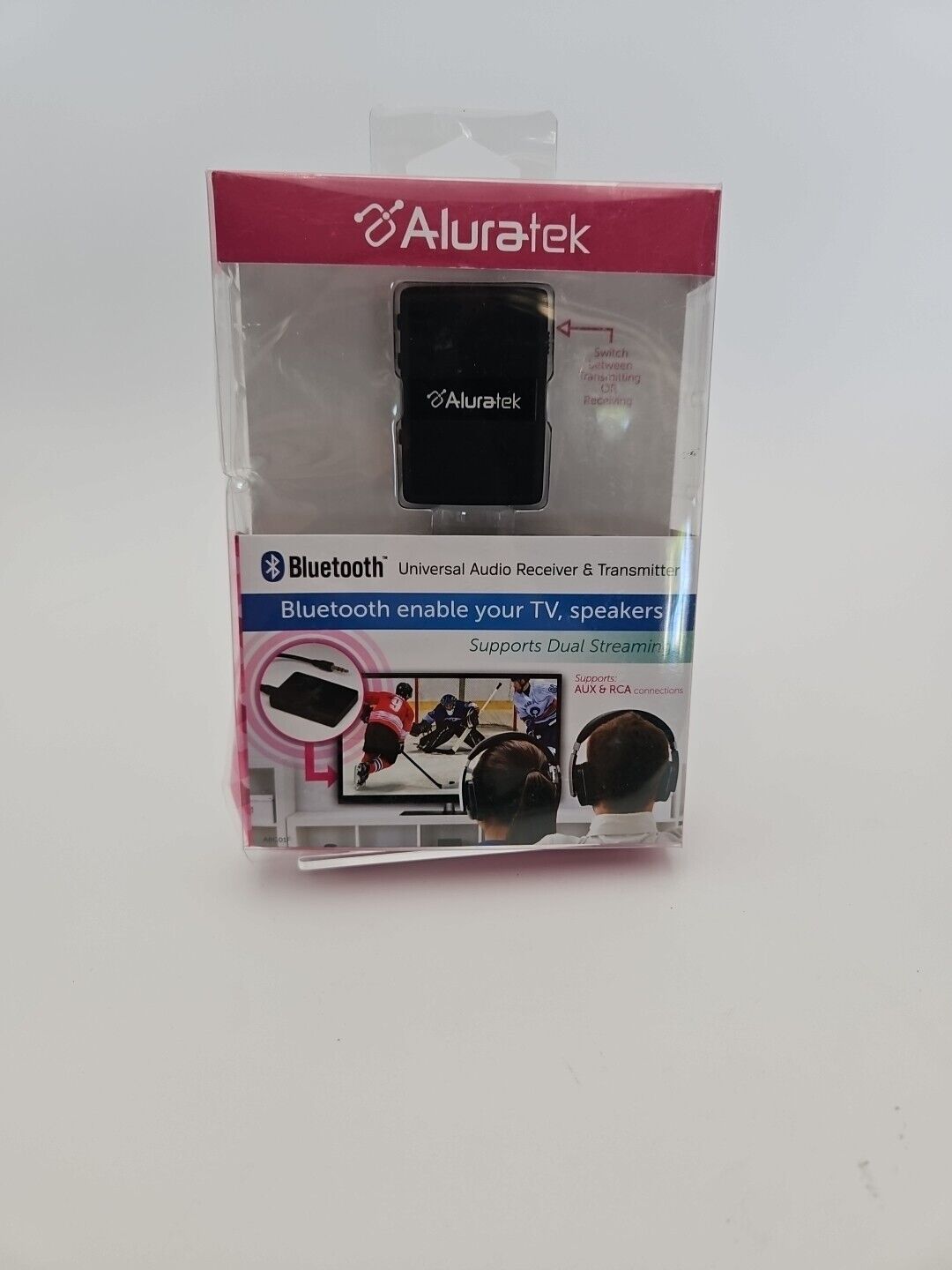 Aluratek - Bluetooth Wireless Audio Transmitter and Receiver for TV and other...