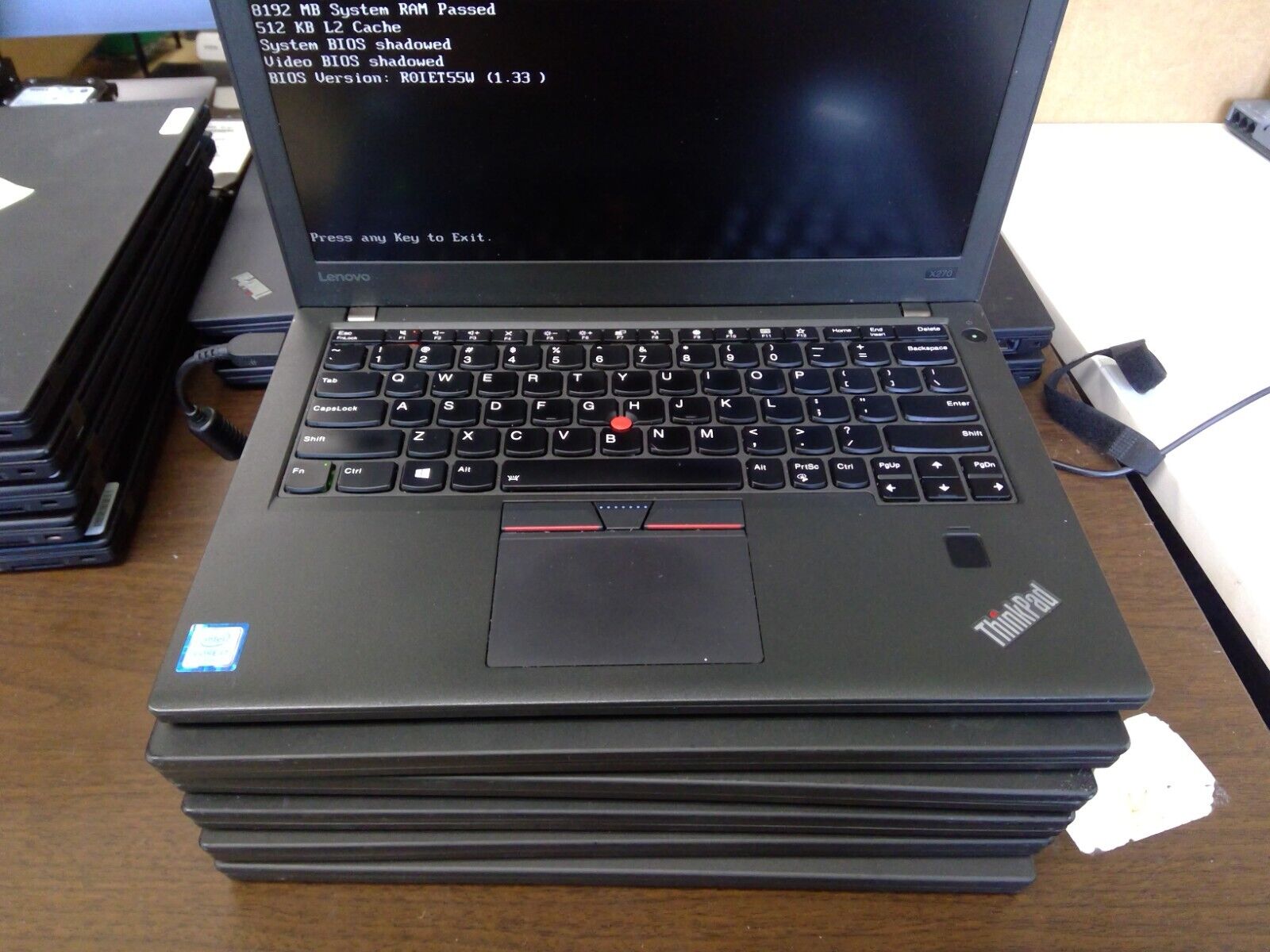 Lot of 6 Lenovo ThinkPad x270 Laptops i5-6300, 8GB RAM, No HDD/OS Bad Battery