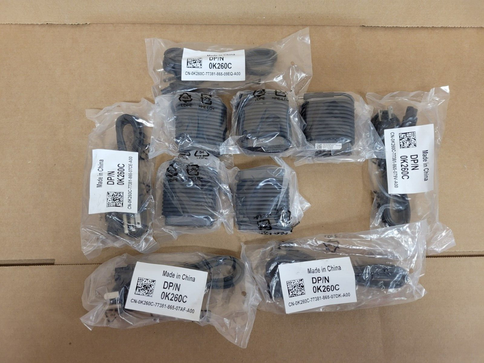 (5) NEW Genuine DELL 30W USB Type-C AC Adapters  F17M7, RDYGF, 02CR08