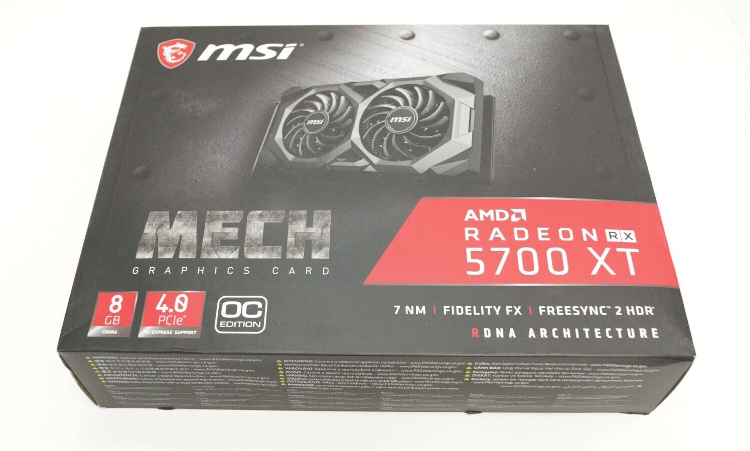 MSI AMD Radeon RX 5700 XT Mech OC | 8GB GDDR6 VRAM | PCIe 4.0 |