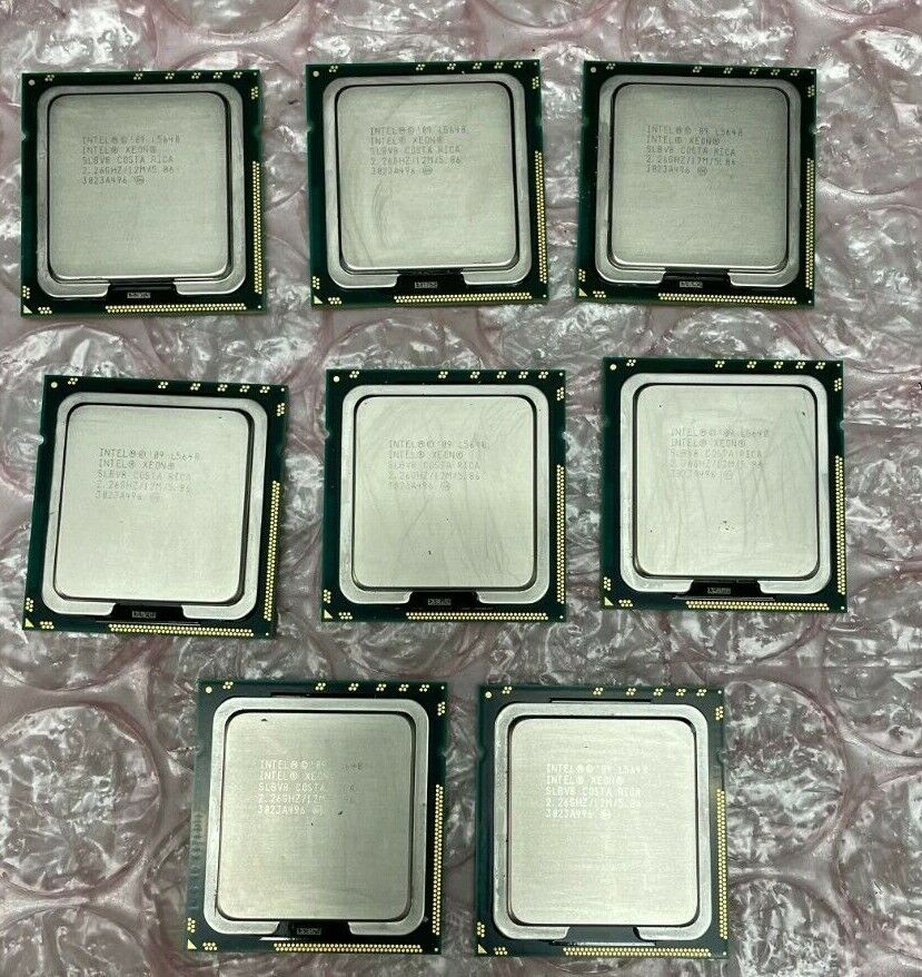 Intel Xeon L5640 SLBV8 2.26 GHz 5.86 12 MB CPU Processor (QTY 8)