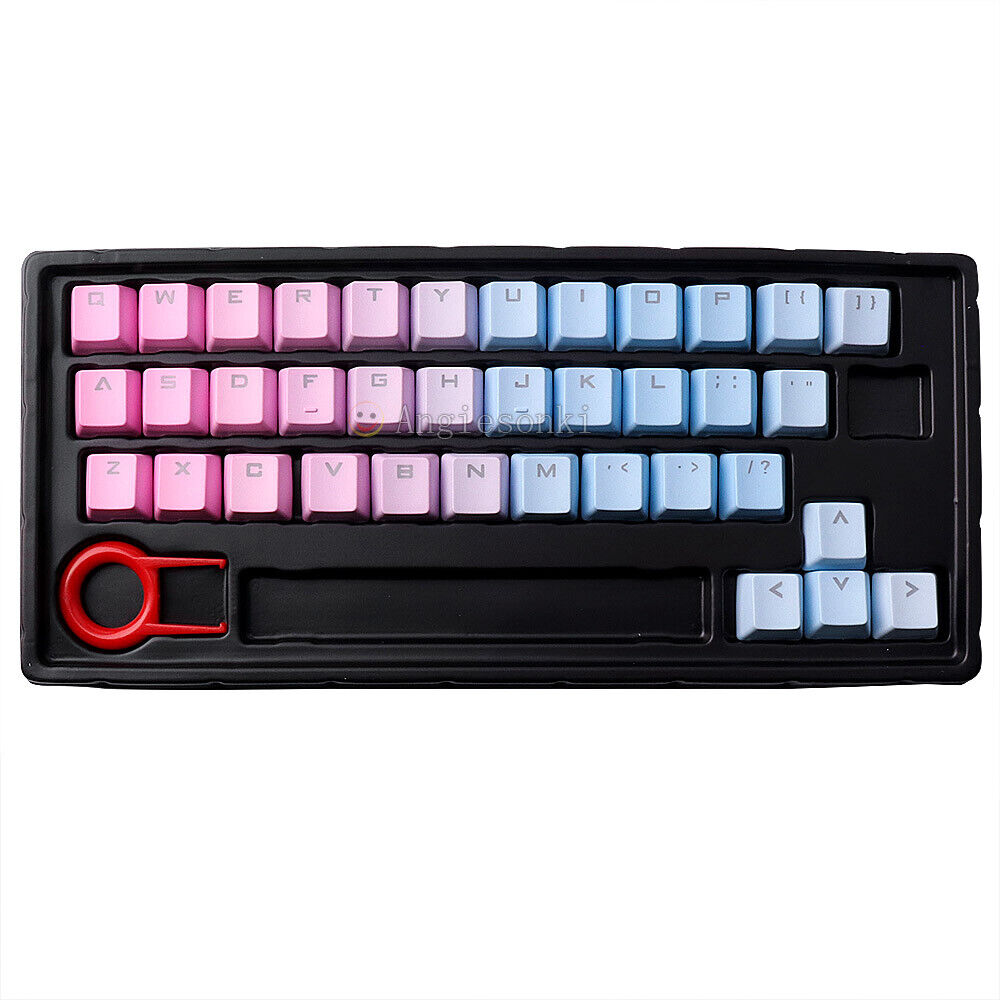 Gradient Color Keyboard Keycaps 37 PBT MX Double Shot Injection Backlit Keycaps 