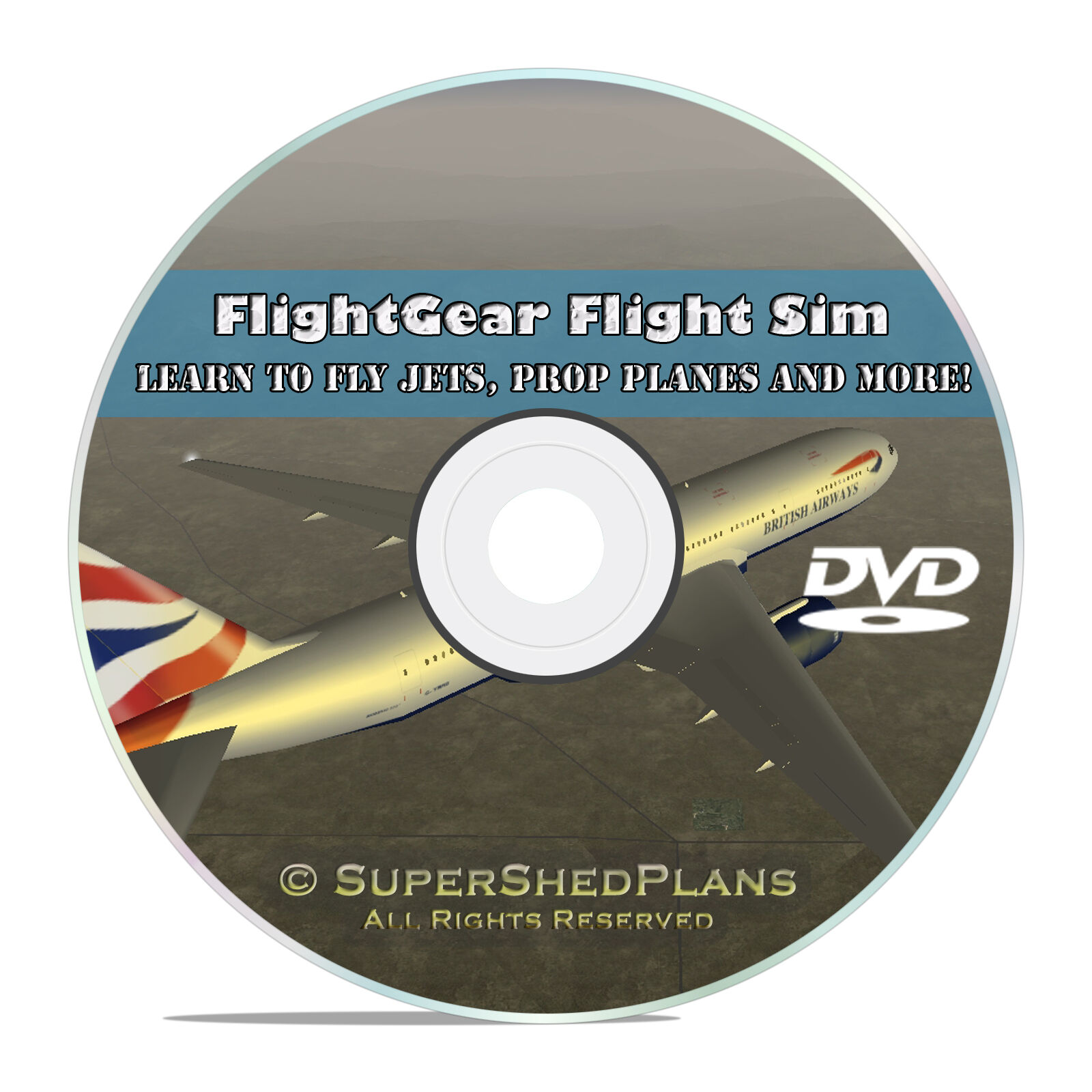 Advanced Flight Simulator, Learn How To Fly, Flight Trainer, DVD, + All Planes