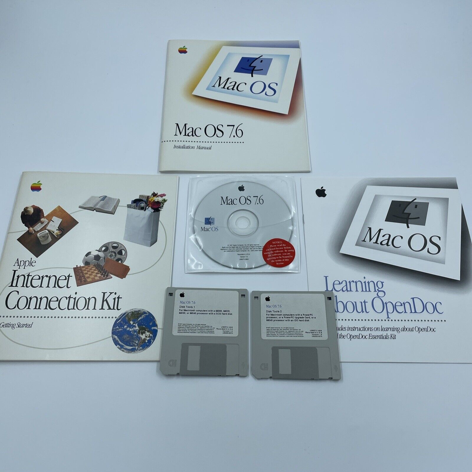 Apple Mac OS 7.6 Install Disc 1997 + Disk Tools 1&2 Installation Manual And More