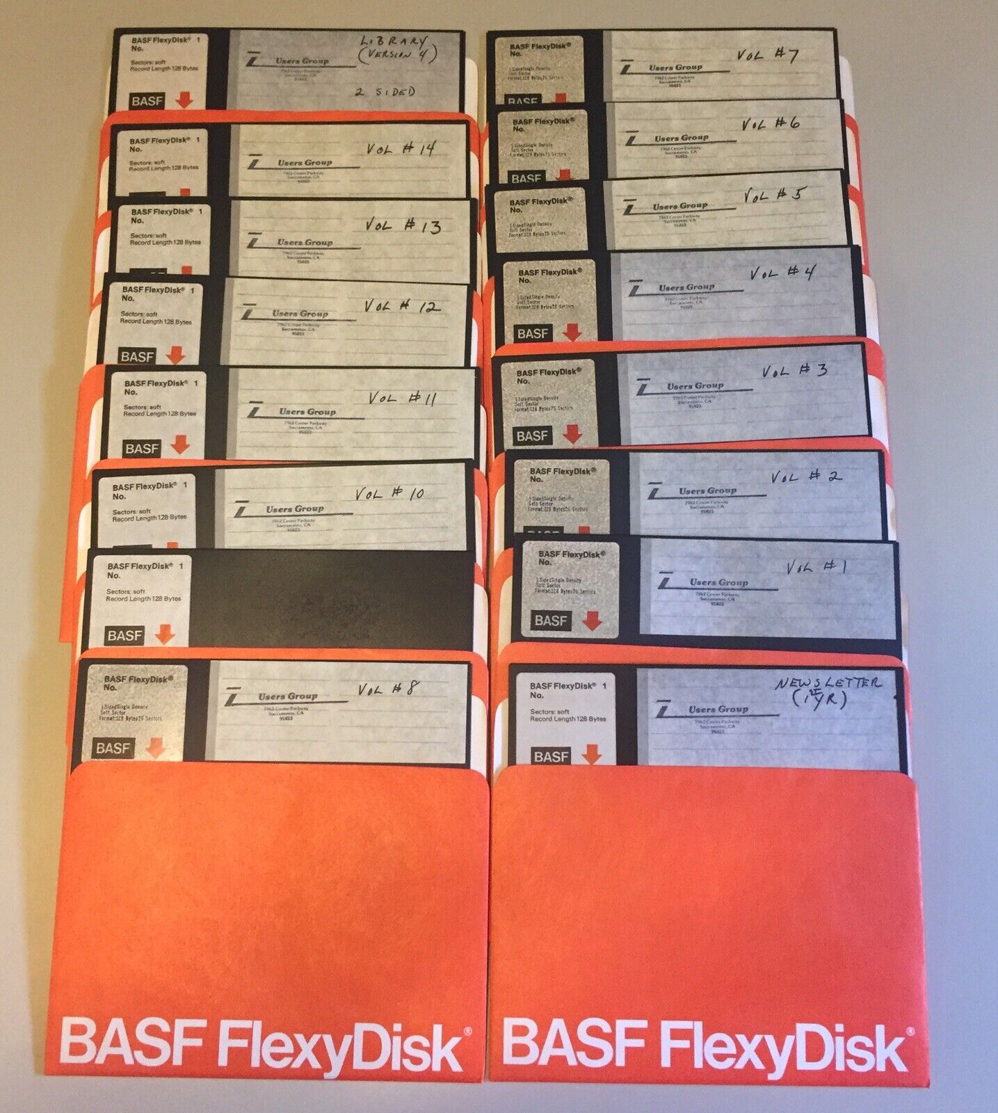Vintage Z USERS GROUP 8” Floppy Disks Set of 16 DISKS VHTF