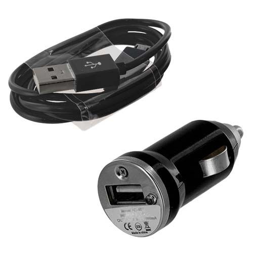 DC Vehicle Car Charger + USB Sync Data Cable for Garmin Street Pilot I2 I3 I5