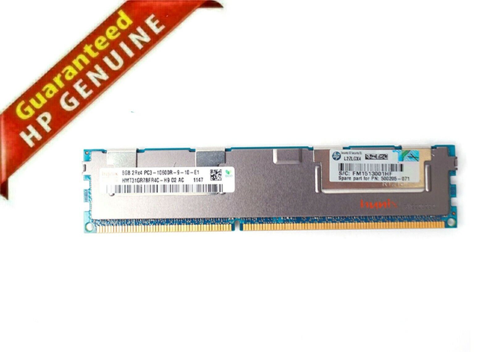 OEM HP Proliant Servers Memory 8GB (1X8GB) 2RX4 PC3-10600R DDR3 SDRAM 500662-B21