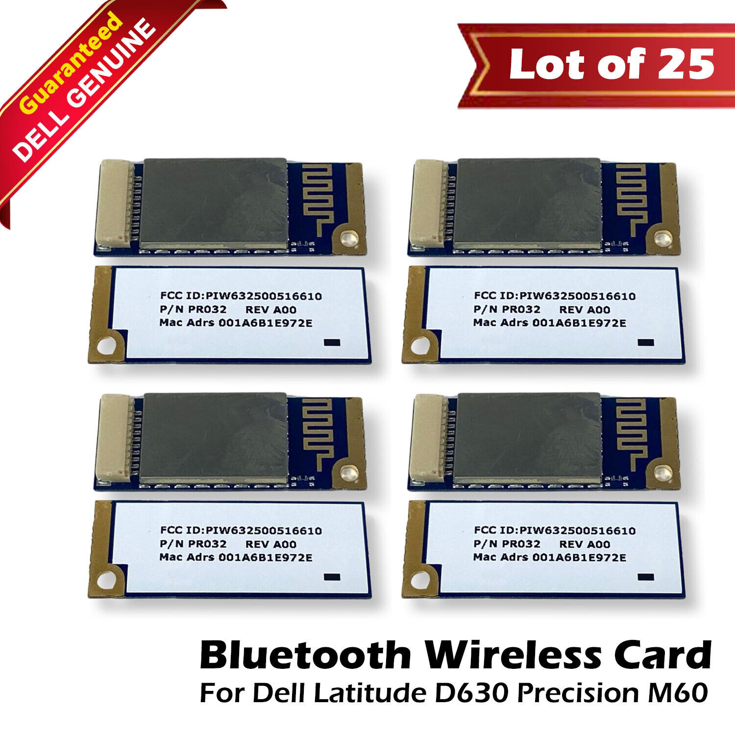 Lot x 25 Dell Latitude D630 Precision M60 Bluetooth Wireless Card PR032 JP098