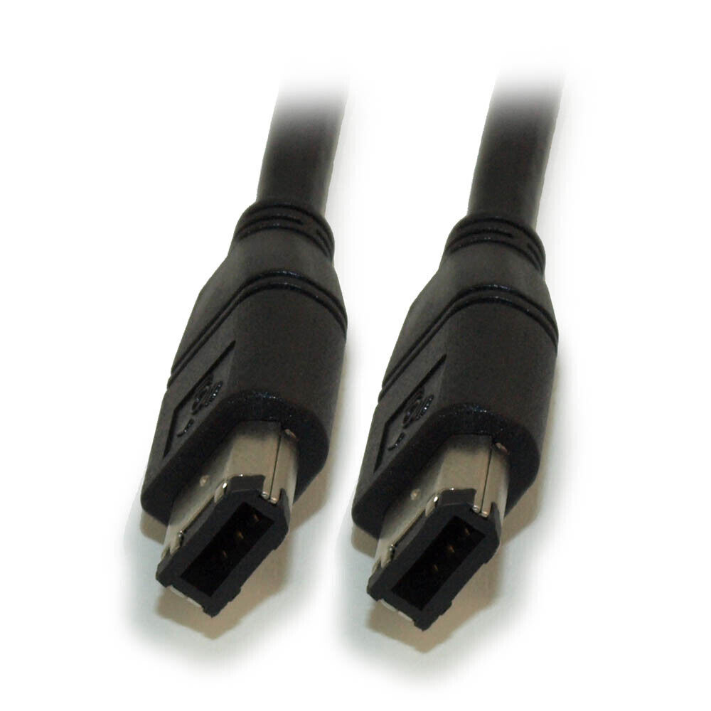 3ft  6 Pin to 6 Pin Firewire 400 / 1394 / iLink Cable  Black