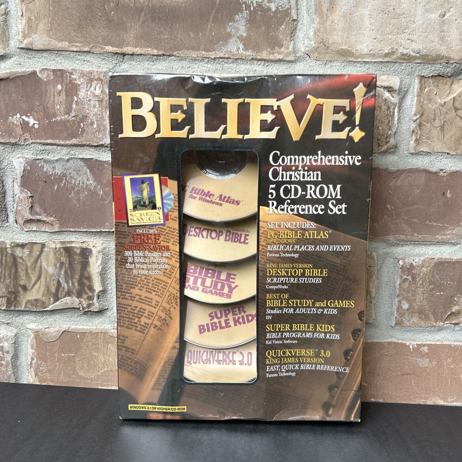Believe Comprehensive Christian 5 CD-ROM Reference Set King James Version 1995