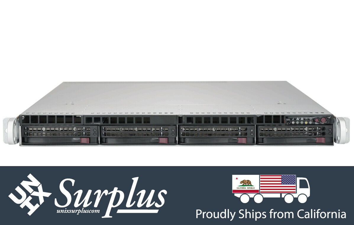 Supermicro Server 1U X10SLM+-LN4F E3-1270 V3 3.5Ghz 8GB RAM 4x 1GB Ethernet NICS