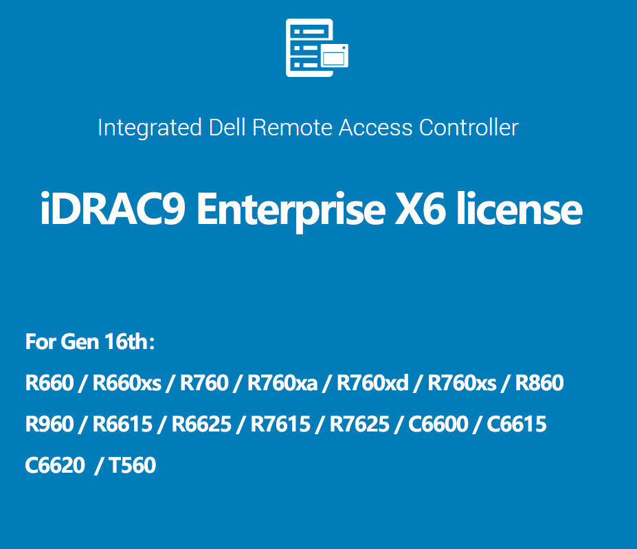 IDRAC7/8/9 Enterprise License Permanent idrac for PowerEdge 12th 13th 14th 15th