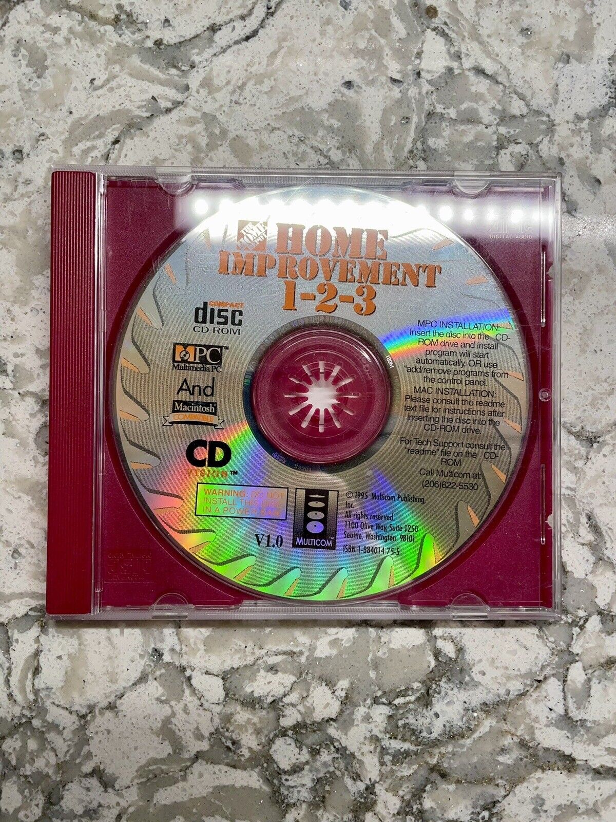 The Home Depot Home Improvement 1-2-3 PC CD 1995 V 1.0 Windows & Mac Multicom