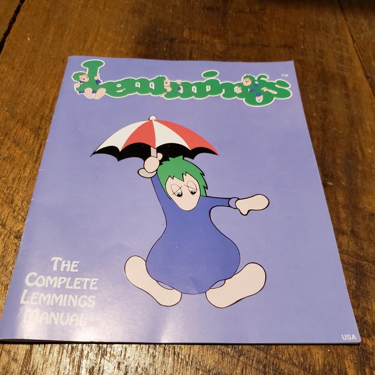 Lemmings The Complete Lemmings Manual - Psygnosis color vintage game booklet PC