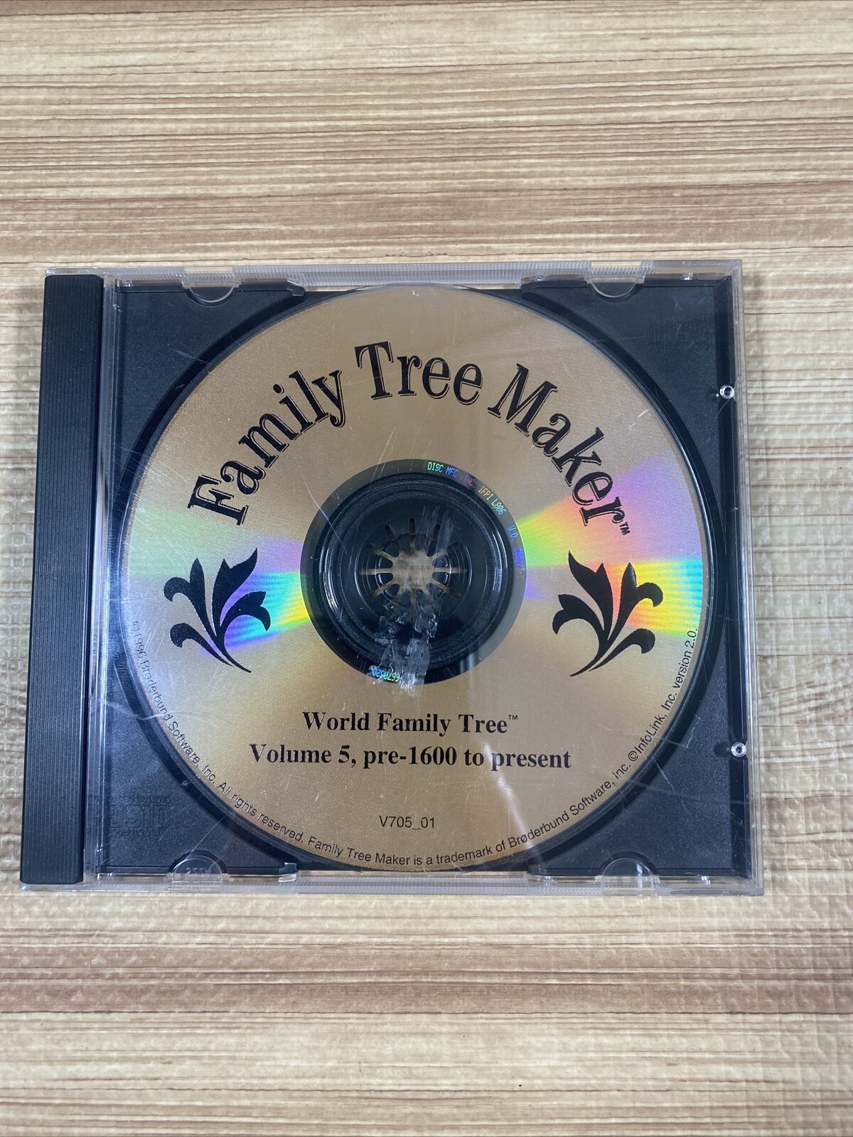 Broderbund FAMILY TREE MAKER CD Bolume 5, PRE 1600 TO PRESENT 1995